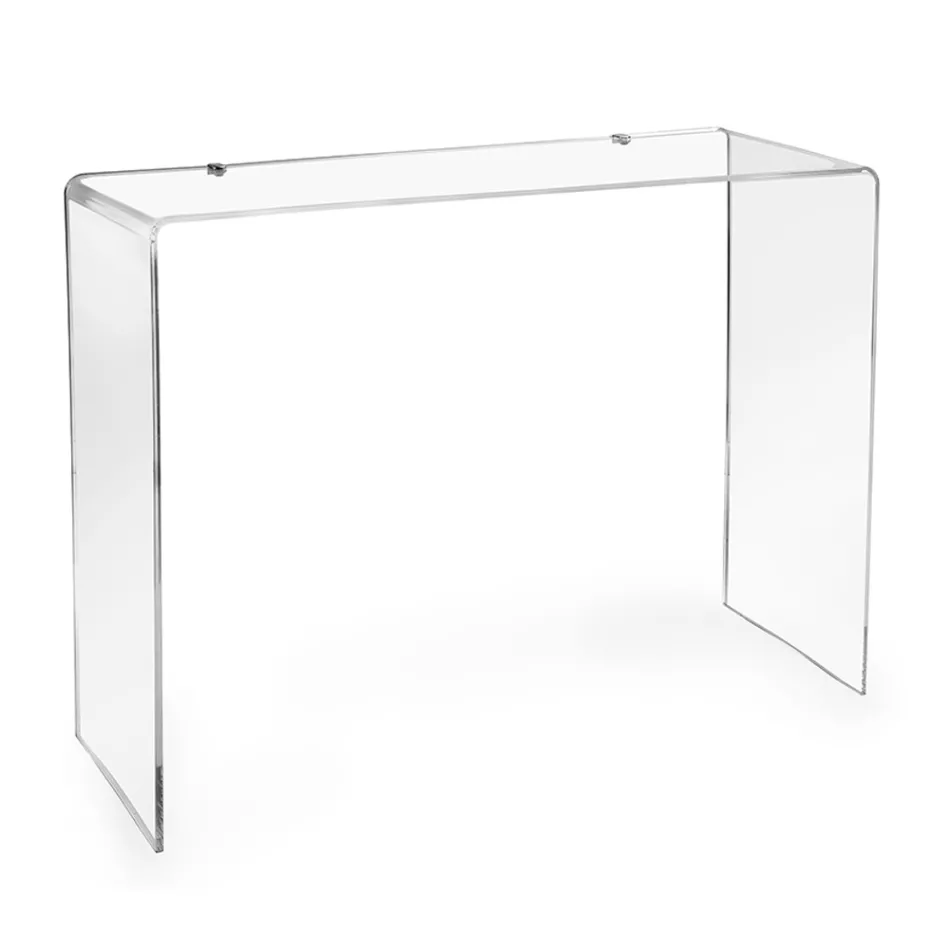 Moderne consoletafel van transparant of meerkleurig plexiglas, gemaakt in Italië - Emy Viadurini