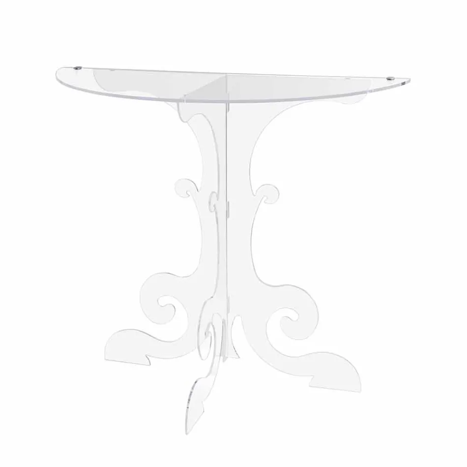 Moderne console in transparant plexiglas geproduceerd in Italië, Belfiore Viadurini