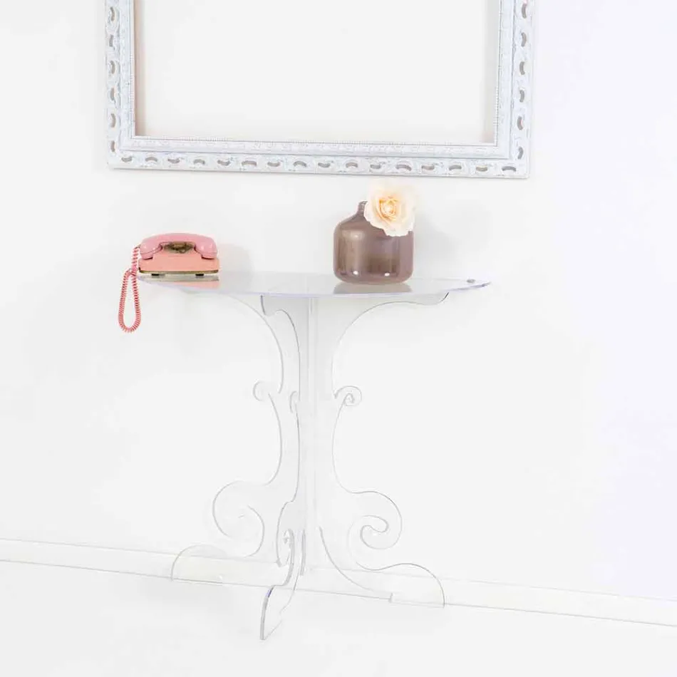 Moderne console in transparant plexiglas geproduceerd in Italië, Belfiore Viadurini