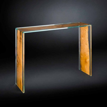 Console moderne glas en hout Venetië Venetiaanse Briccola Viadurini