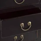 Vintage Design Console Zwart Iepenhout 5 Laden Homemotion - Sonten Viadurini