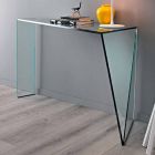 Console voor moderne entree in Extralight-glas Made in Italy - Rosalia Viadurini