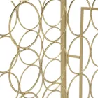 Console met glazen fleshouder met gouden ijzeren structuur - Vicio Viadurini