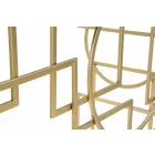 Modern design rechthoekige console in ijzer en spiegel - Billie Viadurini