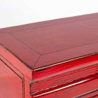 Rode console in iepenhout met 3 lades Design Homemotion - Sonten Viadurini