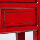 Rode console in iepenhout met 3 lades Design Homemotion - Sonten Viadurini