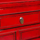 Rode console in iepenhout met 3 lades Design Homemotion - Sonten Viadurini