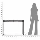 Rechthoekige woonkamerconsole in moderne stijl in ijzer en MDF - Wendell Viadurini