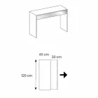 Console Desk in gerookt glas met lade Made in Italy - Mantra Viadurini