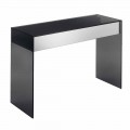Design Consolle Desk in Smokey Glass met lades Made in Italy - Mantra