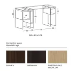 Console-bureau in extra helder glas en hout Made in Italy - Damiano Viadurini