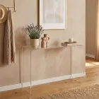Alarico consoletafel van transparant plexiglas met een modern design, gemaakt in Italië. Viadurini