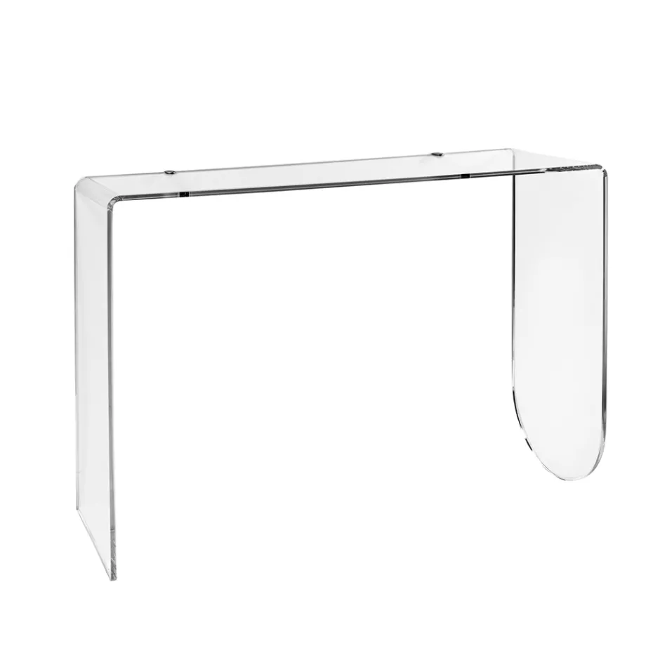 Alarico consoletafel van transparant plexiglas met een modern design, gemaakt in Italië. Viadurini