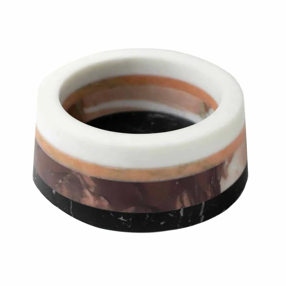 Italiaanse luxe gelamineerde marmeren middenstukcontainer - Leonida Viadurini