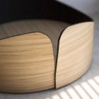 Moderne ronde doos in echt hout gemaakt in Italië - Stan Viadurini
