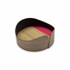 Moderne ronde doos in echt hout gemaakt in Italië - Stan Viadurini
