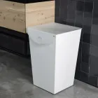 Wascontainer in hout en gekleurd acrylkristal - Brugio Viadurini