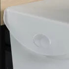 Wascontainer in hout en gekleurd acrylkristal - Brugio Viadurini