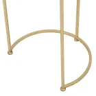 Paar ronde salontafels in glas en gouden ijzer - Avola Viadurini