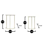 Paar ronde salontafels in glas en gouden ijzer - Avola Viadurini