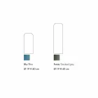 Paar decoratieve vazen in blauw en gerookt gekleurd glas, modern design - Adriano Viadurini