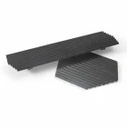 Paar dienbladen in modern design van zwart of goudgelakt staal - Savona Viadurini