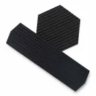 Paar dienbladen in modern design van zwart of goudgelakt staal - Savona Viadurini