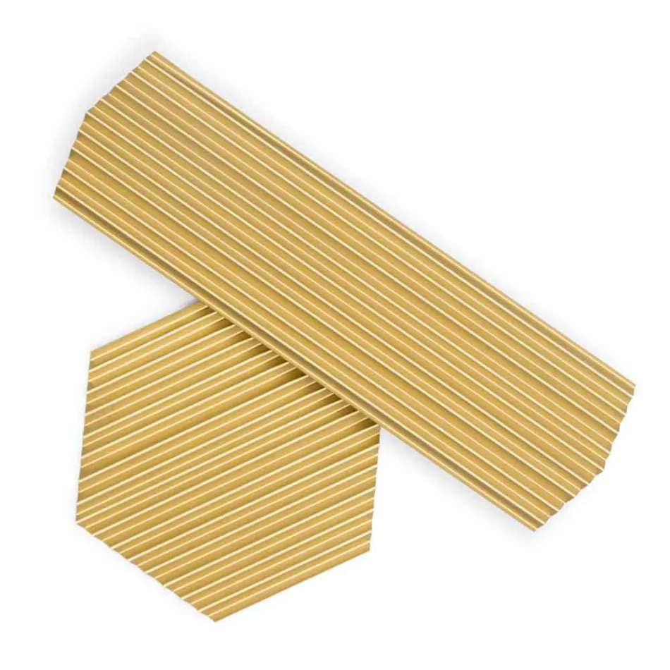 Paar dienbladen in modern design van zwart of goudgelakt staal - Savona Viadurini