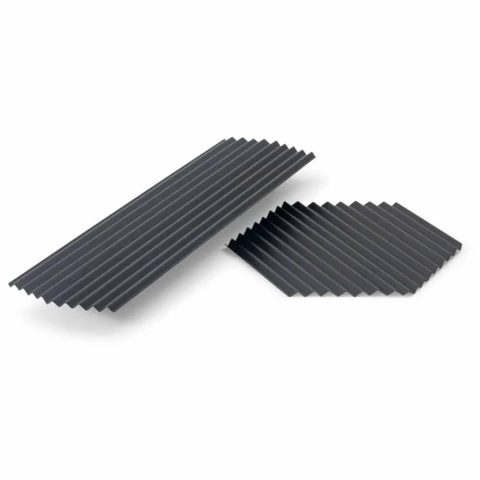 Paar dienbladen in modern design van zwart of goudgelakt staal - Savona Viadurini