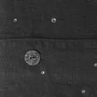 Zwart linnen dekbedovertrek met kristallen voor luxe tweepersoonsbed - Damante Viadurini