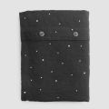 Dekbedovertrek in zwart linnen met luxe tweepersoonsbed - Damante