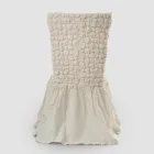 Elegante stoelhoes met rugleuning voor woonkamer in geborduurd linnen - Panteo Viadurini