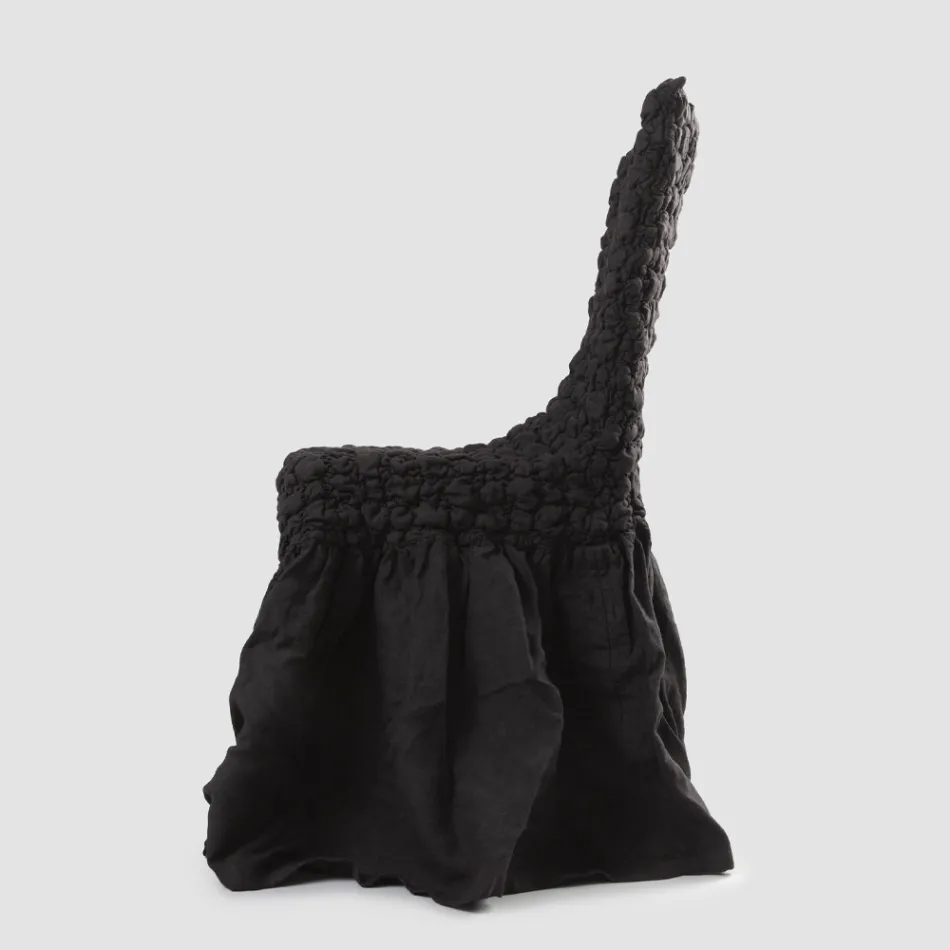 Elegante stoelhoes met rugleuning voor woonkamer in geborduurd linnen - Panteo Viadurini