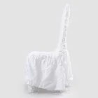 Elegante stoelhoes met rugleuning voor woonkamer in geborduurd linnen - Panteo Viadurini