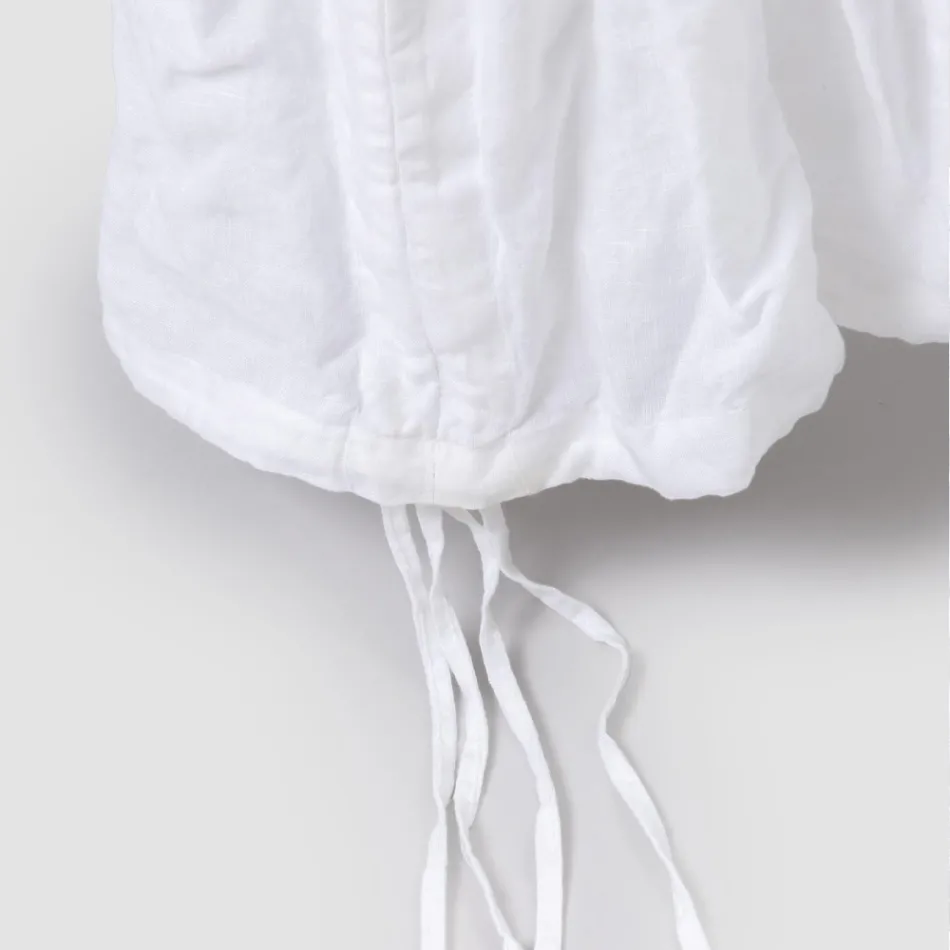 Elegante stoelhoes met rugleuning voor woonkamer in geborduurd linnen - Panteo Viadurini