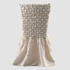 Elegante stoelhoes met rugleuning voor woonkamer in geborduurd linnen - Panteo Viadurini