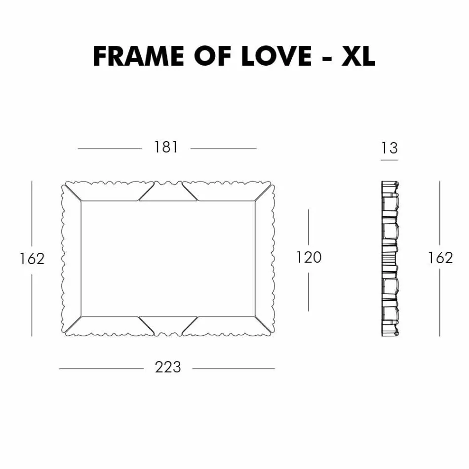 Slide Frame Of Love decoratieve muur frame gemaakt in Italië Viadurini
