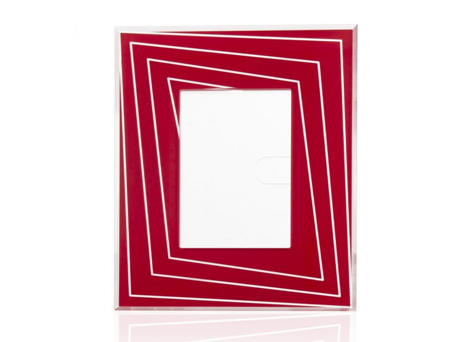 Fotolijst in gekleurd pexiglas recyclebaar ontwerp 10x15 cm - Kant Viadurini