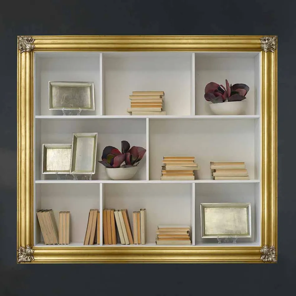 Plasma frame aan de muur in ayus hout, gemaakt in Giulio, Italië Viadurini