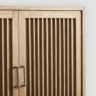 Dressoir 2 deuren en 2 laden met handgrepen en interne planken in hout - Leda Viadurini