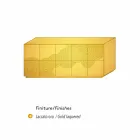 Dressoir met 10 ante Slate, modern design, wit, zwart of goud Viadurini