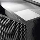 Dressoir met twee zwarte deuren met 2 deuren en uittrekbare lade Flora Viadurini