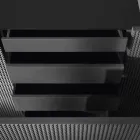 Dressoir met twee zwarte deuren met 2 deuren en uittrekbare lade Flora Viadurini