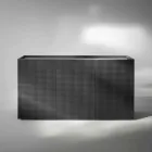 Dressoir met twee zwarte deuren met 2 deuren en uittrekbare lade Flora Viadurini