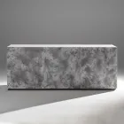 Dressoir met 3 deuren en 3 interne planken, gemaakt van hout en MDF - Pesci Viadurini