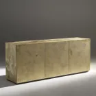 Dressoir met 3 deuren en 3 interne planken, gemaakt van hout en MDF - Pesci Viadurini