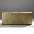 Dressoir met 3 deuren en 3 interne planken, gemaakt van hout en MDF - Pesci Viadurini