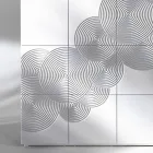 Modern design 8-deurs dressoir Ardesia, wit, zwart of goud Viadurini