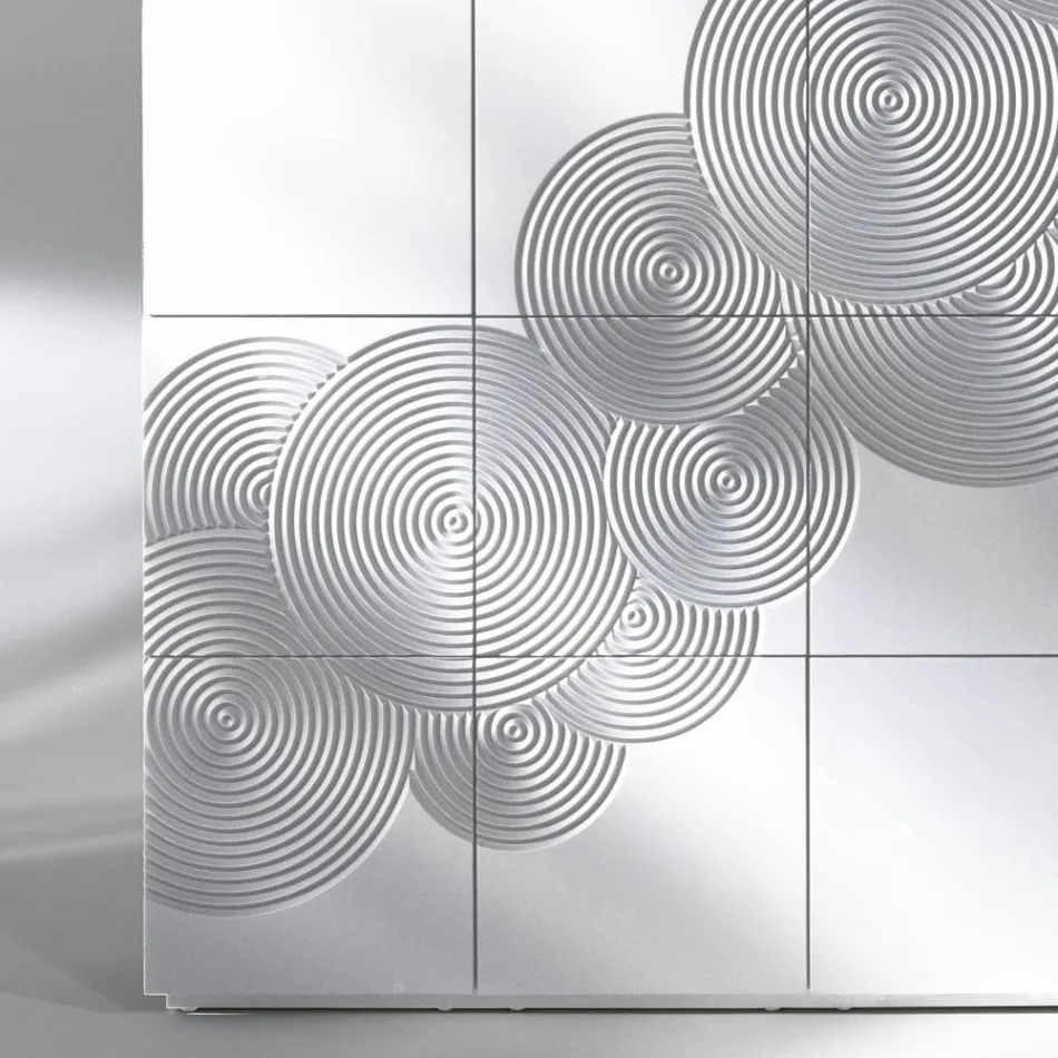 Modern design 8-deurs dressoir Ardesia, wit, zwart of goud Viadurini