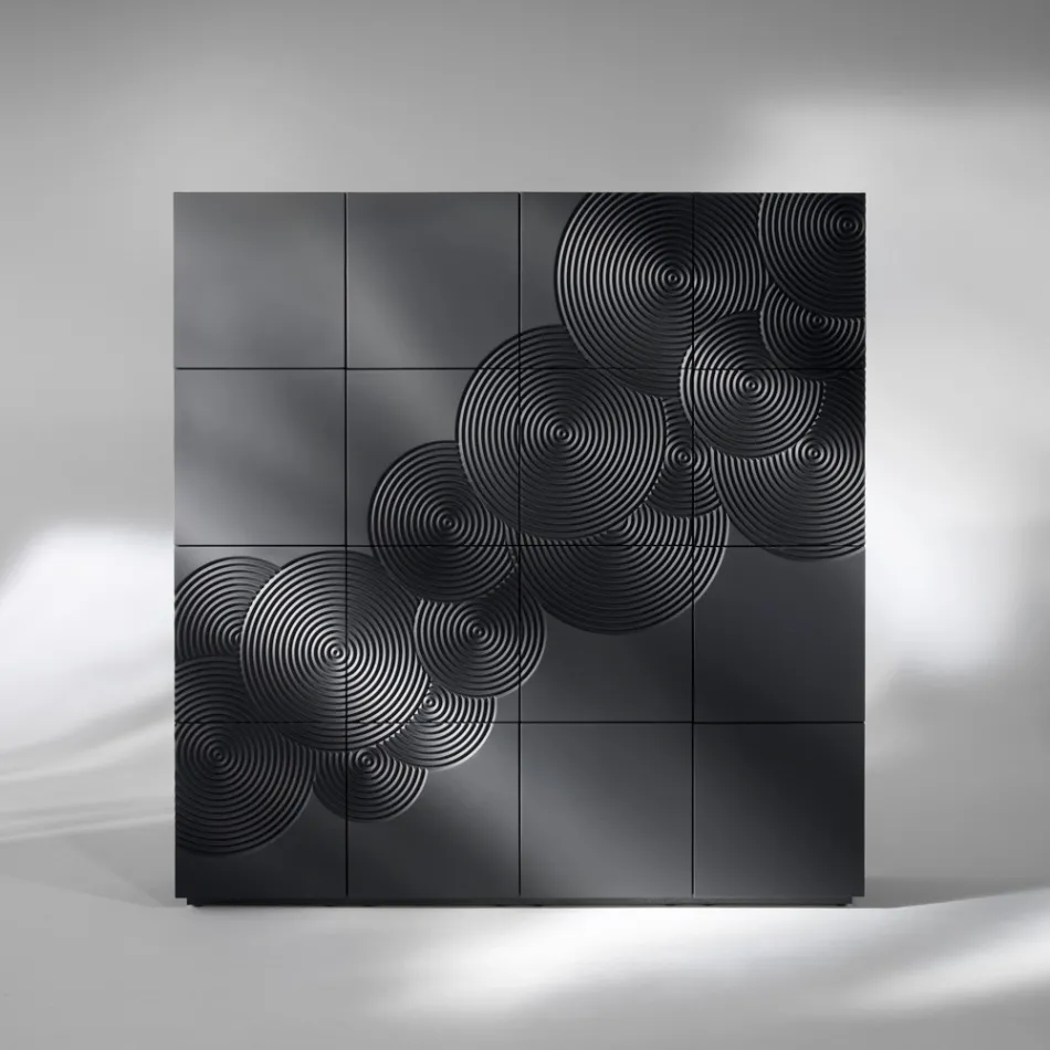 Modern design 8-deurs dressoir Ardesia, wit, zwart of goud Viadurini